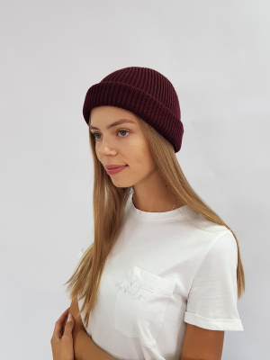 07-201005 Шапка Мужская (100 Бордовый (кз BORDO 9587))