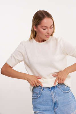 12-111053 Джемпер женский к/р (42-44 170 Молочный (др 362 OPTIK))