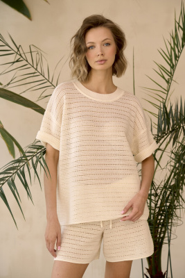 10-111076 Джемпер женский (42-46 170 Молочный (др 362 OPTIK))