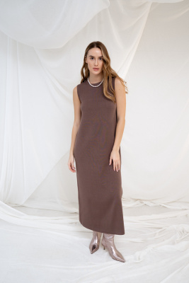 12.2-138001 Платье женское без рукавов  (42-46 190 Мокко (кз 3634))