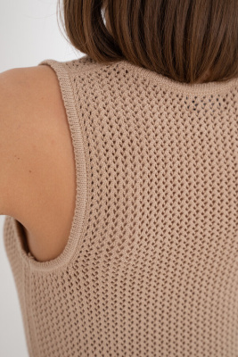 07-148012 Джемпер женский б/р (топ) (42-48 190 Бежевый (кз 62551) )